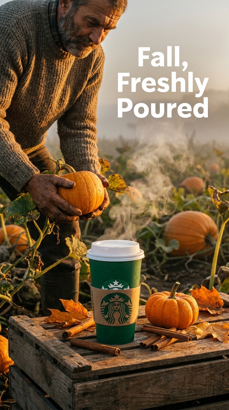 Freshly poured coffee ad creative